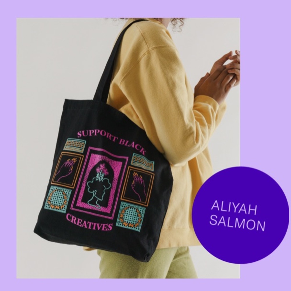 BAGGU x Where Are the Black Designers? Merch Tote Aliyah Salmon RARE Limited Run